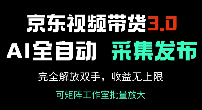 图片[1]-【2025.02.22】京东视频带货3.0，Ai全自动采集+自动发布，完全解放双手，收入无上限百度网盘免费下载-芽米宝库