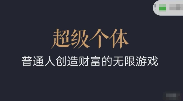 图片[1]-【2025.02.21】超级个体2024-2025翻盘指南，普通人创造财富的无限游戏百度网盘免费下载-芽米宝库