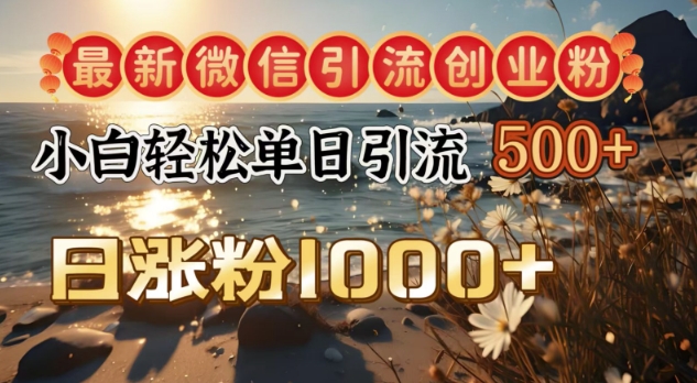 【2025.02.15】最新微信引流创业粉，小白单日轻松引流500+，日涨粉1000+百度网盘免费下载-芽米宝库
