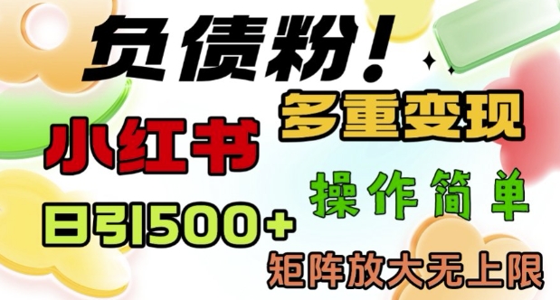 图片[1]-【2025.02.15】2月最新小红书日引500+负债粉，多重变现轻松过W，矩阵放大无上限百度网盘免费下载-芽米宝库