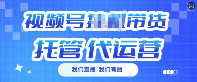 图片[1]-【2025.02.15】视频号挂机直播带货托管代运营，每个月多挣3k百度网盘免费下载-芽米宝库