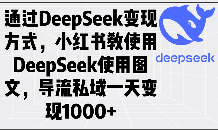 图片[1]-【2025.02.15】通过DeepSeek变现方式，小红书教使用DeepSeek图文，导流私域一天变现1000+百度网盘免费下载-芽米宝库