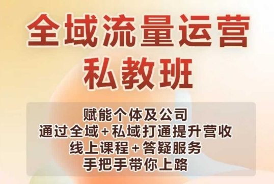 图片[1]-【2025.02.13】全域流量运营操盘课，赋能个体及公司通过全域+私域打通提升营收百度网盘免费下载-芽米宝库
