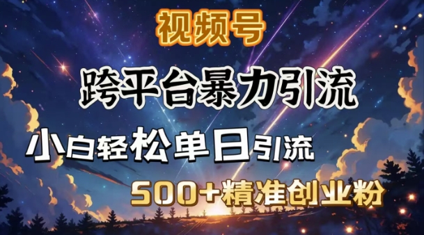 图片[1]-【2025.02.13】跨平台暴力引流，私域完美闭环，日引500+精准创业粉百度网盘免费下载-芽米宝库