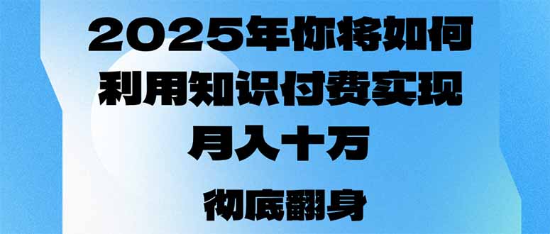 【2025.01.30】2025年，你将如何利用知识付费实现月入十万，甚至年入百万？百度网盘免费下载-芽米宝库