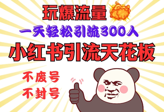 图片[1]-【2025.01.27】小红书引流天花板，玩爆流量，一天轻松引流300人，安全操作百度网盘免费下载-芽米宝库