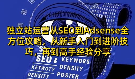 图片[1]-【2025.01.18】独立站运营从SEO到Adsense全方位攻略，从新手入门到进阶技巧，再到高手经验分享百度网盘免费下载-芽米宝库