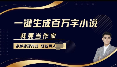 图片[1]-【2025.01.11】我要当作家，一键生成百万字小说，多种变现方式，轻松月入过W+百度网盘免费下载-芽米宝库