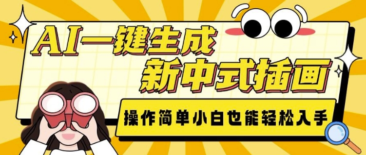 图片[1]-【2025.01.02】AI一键生成新中式插画， 操作简单，小白也能轻松入手百度网盘免费下载-芽米宝库