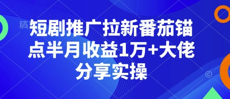 图片[1]-【2025.01.02】短剧推广拉新番茄锚点半月收益1万+大佬分享实操百度网盘免费下载-芽米宝库