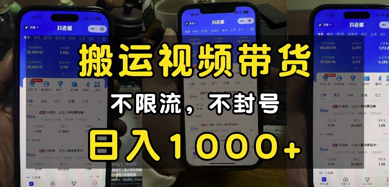 图片[1]-【2024.12.27】“小白必看”搬运视频带货玩法，不限流，不封号，纯自然流，日入1k百度网盘免费下载-芽米宝库