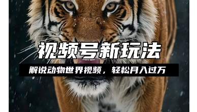 图片[1]-【2024.12.26】利用动物世界解说视频，赚分成计划收益，轻松月入过W，操作简单百度网盘免费下载-芽米宝库