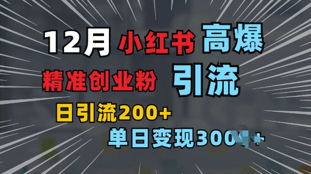 图片[1]-【2024.12.22】小红书一张图片“引爆”创业粉，单日+200+精准创业粉 可筛选付费意识创业粉百度网盘免费下载-芽米宝库