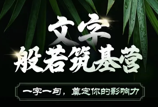 【2024.12.21】文字般若筑基营，用文字打造自己的影响力，写好文案 写出影响力 写出吸金力百度网盘免费下载-芽米宝库