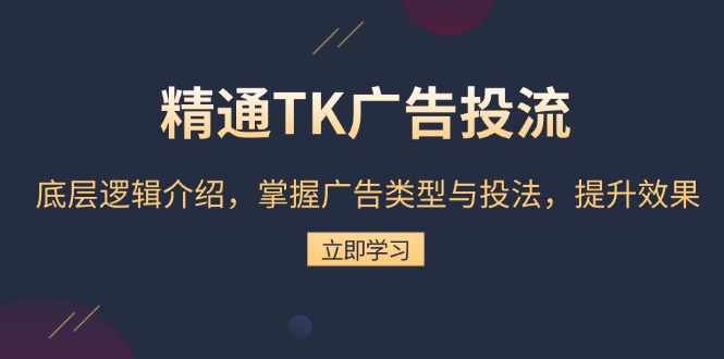 图片[1]-【2024.12.13】精通TK广告投流：底层逻辑介绍，掌握广告类型与投法，提升效果百度网盘免费下载-芽米宝库