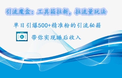 【2024.12.13】引流魔盒：工具箱拉新，拉流量玩法，单日引爆500+精准粉的引流秘籍百度网盘免费下载-芽米宝库
