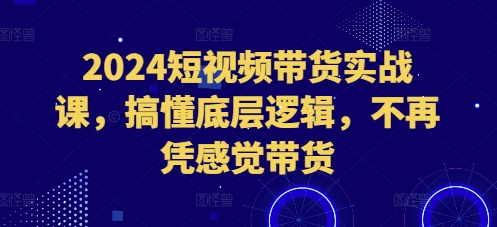 图片[1]-【2024.12.03】2024短视频带货实战课，搞懂底层逻辑，不再凭感觉带货百度网盘免费下载-芽米宝库