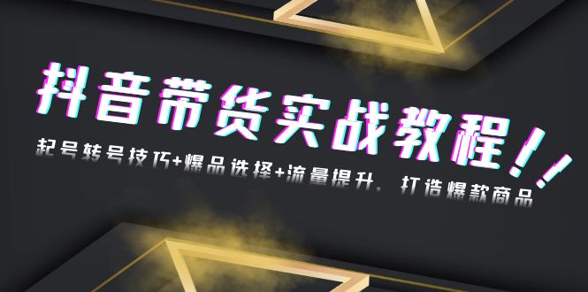 【2024.12.03】抖音带货实战教程：起号转号技巧+爆品选择+流量提升，打造爆款商品百度网盘免费下载-芽米宝库