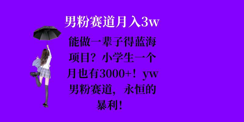 【2024.11.26】能做一辈子的蓝海项目？小学生一个月也有3000+，yw男粉赛道，永恒的暴利百度网盘免费下载-芽米宝库