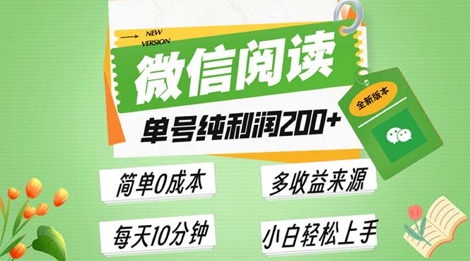 图片[1]-【2024.11.22】最新微信阅读6.0，每日5分钟，单号利润200+，可批量放大操作，简单0成本百度网盘免费下载-芽米宝库