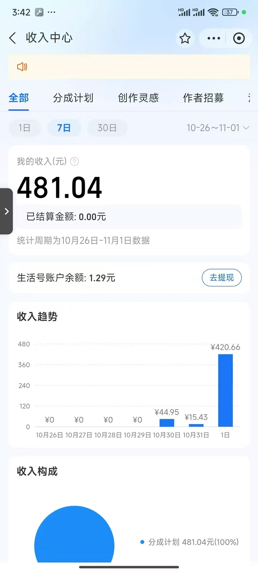 图片[2]-【2024.11.19】支付宝分成计划国学语录2.0玩法，撸生活号收益，操作简单，保底月入过W百度网盘免费下载-芽米宝库