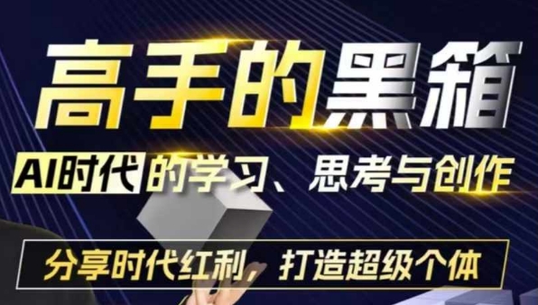 【2024.11.19】高手的黑箱：AI时代学习、思考与创作-分红时代红利，打造超级个体百度网盘免费下载-芽米宝库