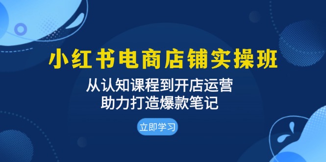【2024.11.17】小红书电商店铺实操班：从认知课程到开店运营，助力打造爆款笔记百度网盘免费下载-芽米宝库