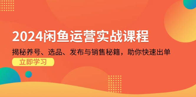 图片[1]-【2024.11.12】2024闲鱼运营实战课程：揭秘养号、选品、发布与销售秘籍，助你快速出单百度网盘免费下载-芽米宝库
