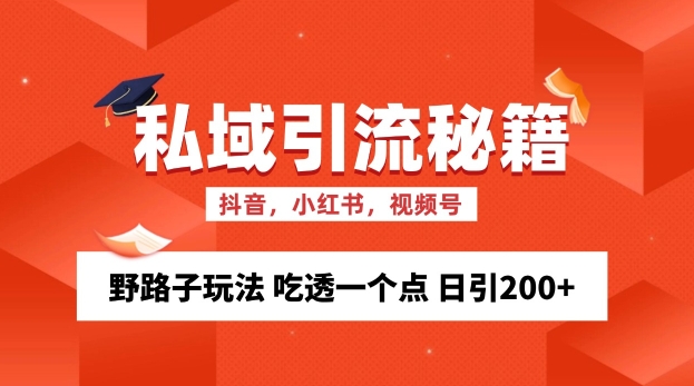 图片[1]-【2024.11.07】私域流量的精准化获客方法 野路子玩法 吃透一个点 日引200+百度网盘免费下载-芽米宝库