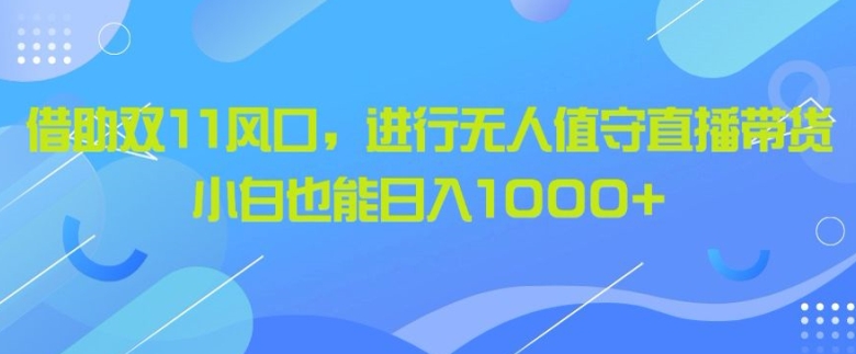 图片[1]-【2024.11.06】借助双11风口，进行无人值守直播带货，小白也能日入1k百度网盘免费下载-芽米宝库