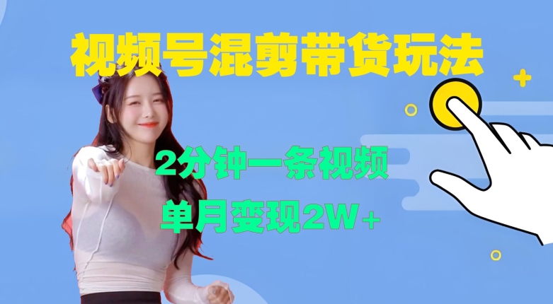 【2024.11.06】视频号混剪玩法，2分钟一条视频，单月变现2W+百度网盘免费下载-芽米宝库