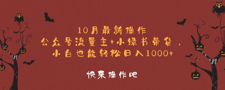 图片[1]-【2024.10.23】10月最新操作，公众号流量主+小绿书带货，小白也能轻松日入1k百度网盘免费下载-芽米宝库