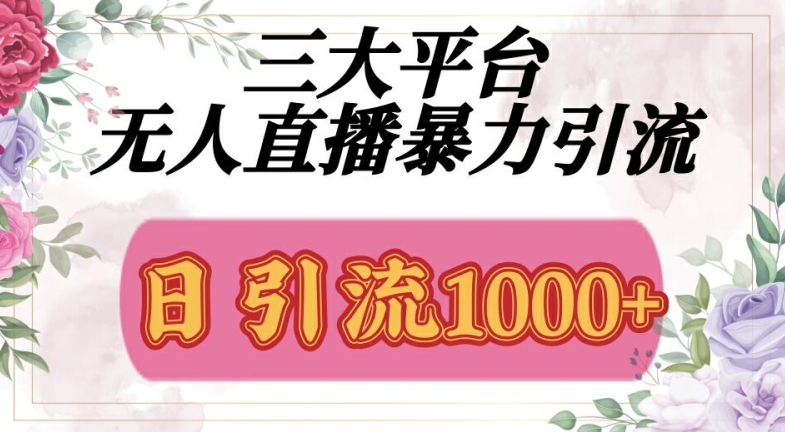 【2024.10.15】三大平台无人直播引流，吸引精准创业粉百度网盘免费下载-芽米宝库