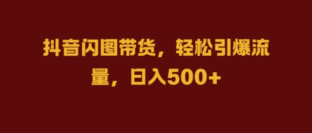 图片[1]-【2024.10.11】抖音闪图带货，轻松引爆流量，日入500+百度网盘免费下载-芽米宝库