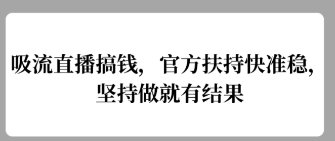 【2024.10.10】吸流直播搞钱，官方扶持快准稳，坚持做就有结果百度网盘免费下载-芽米宝库