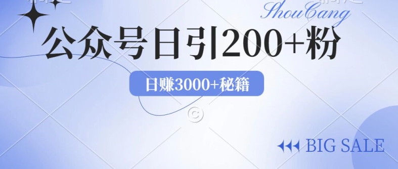 图片[1]-【2024.09.26】2024年用AI洗稿公众号，日引流200+创业粉百度网盘免费下载-芽米宝库