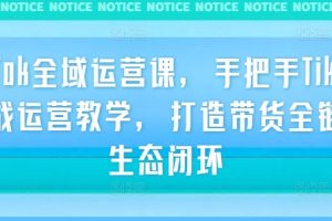【2024.09.21】TikTok全域运营课，手把手TikTok实战运营教学，打造带货全链路生态闭环百度网盘免费下载-芽米宝库