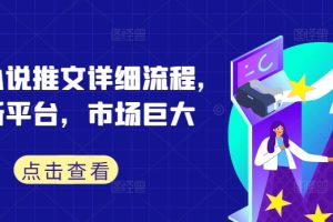 【2024.09.19】蛋花小说推文详细流程，全新平台，市场巨大百度网盘免费下载-芽米宝库