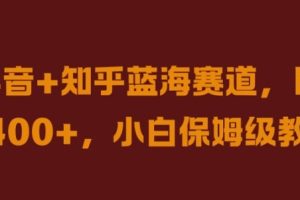 【2024.09.16】抖音+知乎蓝海赛道，日入几张，小白保姆级教程百度网盘免费下载-芽米宝库