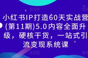 【2024.09.16】小红书IP打造60天实战营(第11期)5.0​内容全面升级，硬核干货，一站式引流变现系统课百度网盘免费下载-芽米宝库