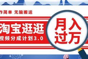 【2024.09.16】淘宝逛逛视频分成计划，一分钟一条视频，月入过万就靠它了百度网盘免费下载-芽米宝库