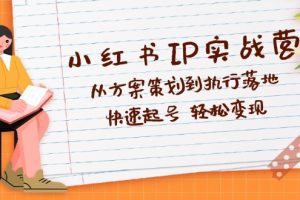 【2024.09.16】小红书IP实战营深度解析：从方案策划到执行落地，快速起号 轻松变现百度网盘免费下载-芽米宝库