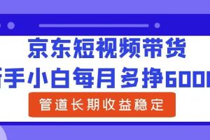 【2024.09.15】新手小白每月多挣6000+京东短视频带货，可管道长期稳定收益百度网盘免费下载-芽米宝库