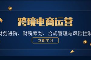 【2024.09.15】跨境电商运营：财务进阶、财税筹划、合规管理与风险控制百度网盘免费下载-芽米宝库