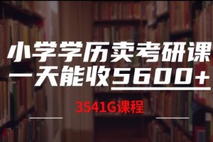 【2024.09.12】小学学历卖考研课程，一天收5600(附3541G考研合集)百度网盘免费下载-芽米宝库