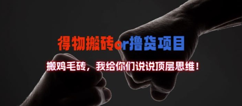 图片[1]-【2024.09.08】得物搬砖撸货项目?掰下数据，我给你们说说顶层思维百度网盘免费下载-芽米宝库