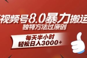 【2024.09.08】全新视频号8.0暴力搬运玩法，独特方法过原创，每天半小时，轻松日入几张百度网盘免费下载-芽米宝库