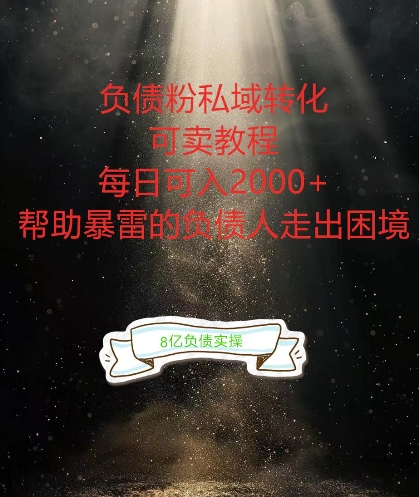 图片[1]-【2024.09.08】负债粉掘金计划，帮助负债者解决问题，债务规划，债务重组，最好的变现方式百度网盘免费下载-芽米宝库