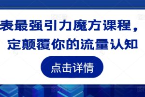 【2024.09.07】地表最强引力魔方课程，一定颠覆你的流量认知百度网盘免费下载-芽米宝库