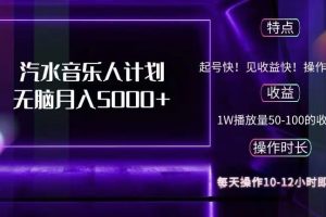 【2024.09.03】抖音汽水音乐人计划无脑月入5000+百度网盘免费下载-芽米宝库